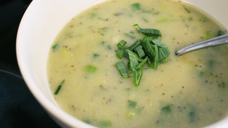 Fenugreek Potato Leek Soup