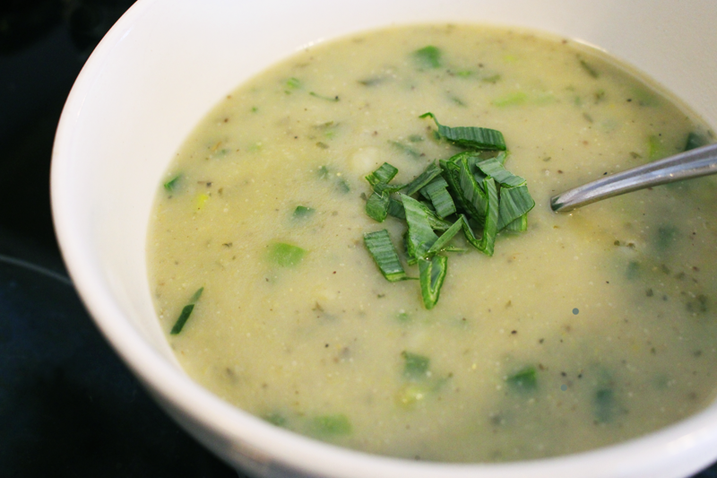 Fenugreek Potato Leek Soup