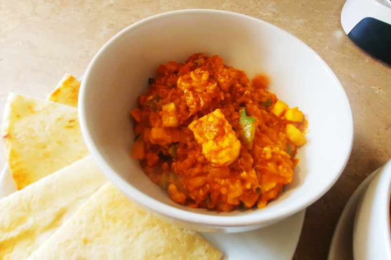 vegan buttery lentils with tempeh